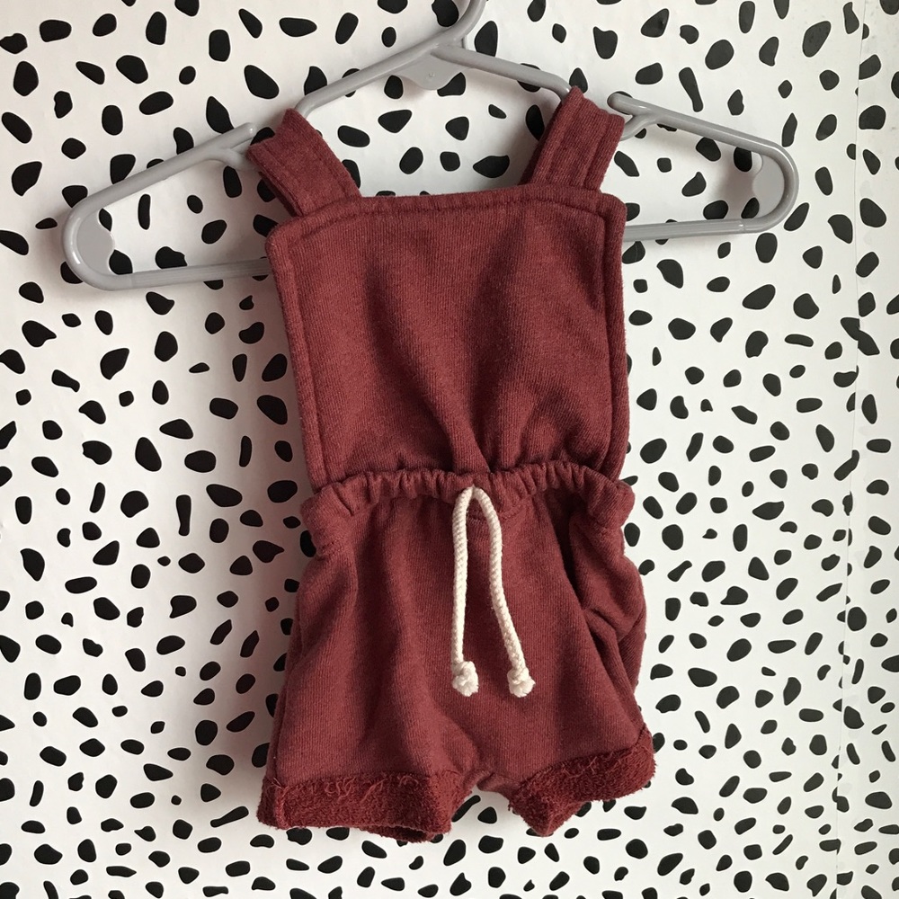 Rust Red Kids One Piece Bodysuit